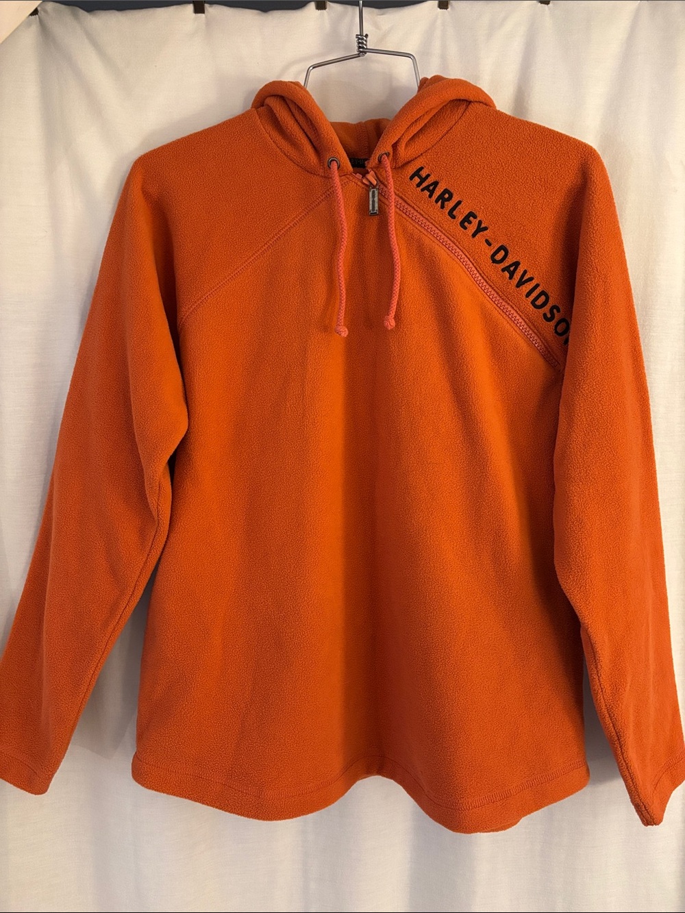 Harley-Davidson Bright Orange Hooded Fleece Pullover